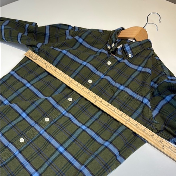 Frank & Oak Green and Blue Plaid Men's Shirt Size Large - Picture 4 of 7